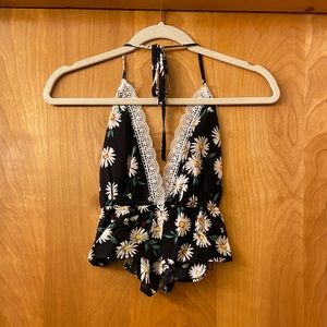 Backless Thin Strapped Crop Top